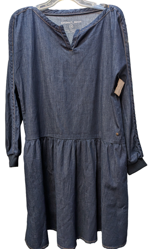 sandwich denim dress Sandwich Clothing Clean Denim Dress in Indigo