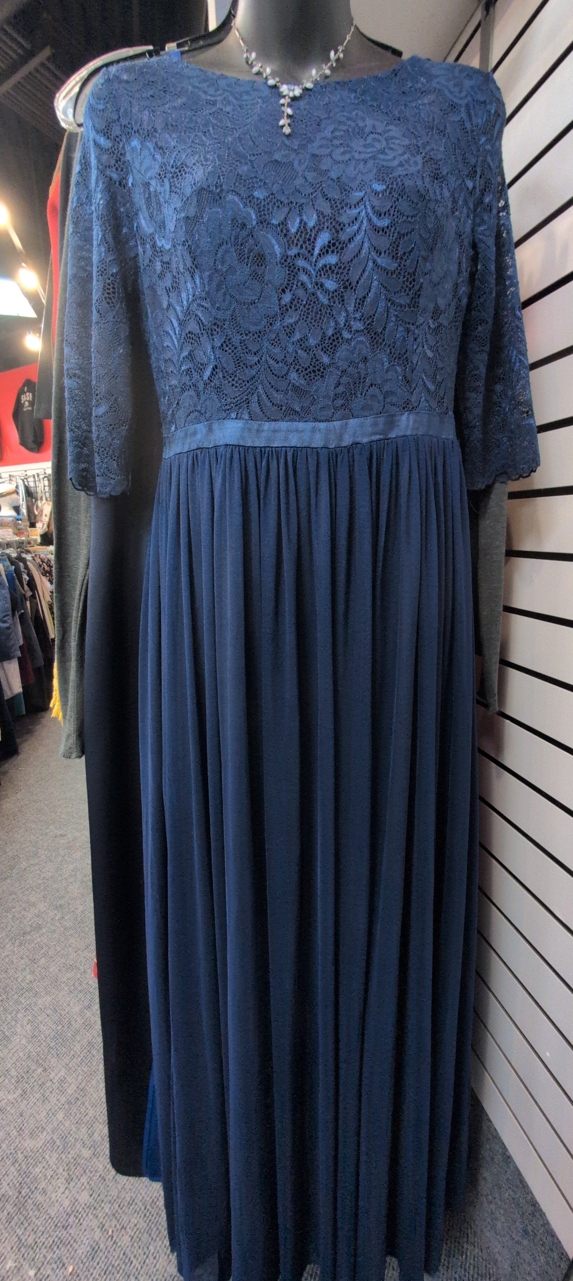 Royal blue lace dress