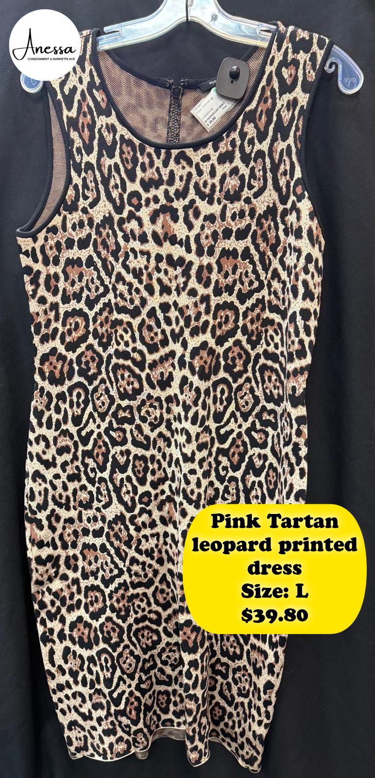 Pink Tartan Leopard Printed Dress